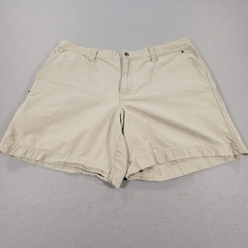 Columbia Cotton Canvas Utility‎ Shorts Men's 42 Regular Fit Hiking Khaki Tan